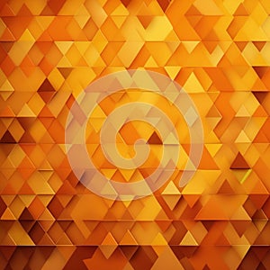 orange background with abstract triangle pattern