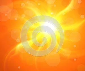 Orange background with sun