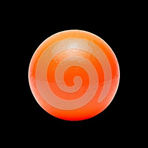 Orange Ball on White Background Showcasing Smooth Surface and Solid Shape