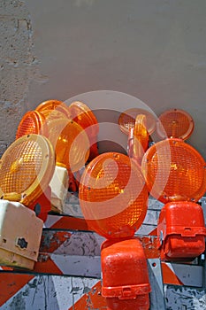 Orange Barricade Lanterns