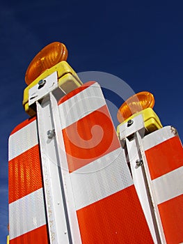 Orange Barricades Lights