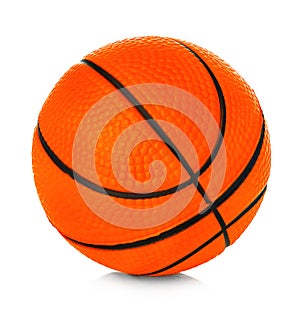 Orange basket ball close-up isolated on a white background