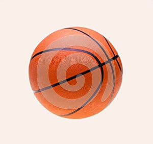 Orange basket ball, isolated over white