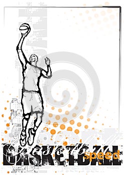 Orange Basketball background