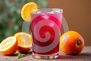Orange Beetroot Juice Glass