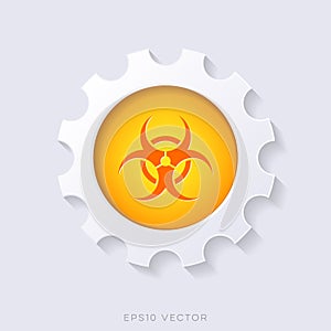 Orange biohazard symbol concept