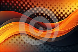 Orange and black abstract gradient dynamic background