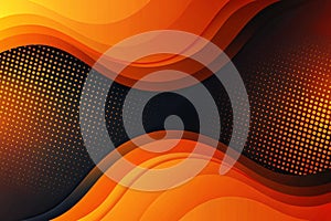 Orange and black abstract gradient dynamic background
