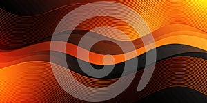 Orange and black abstract gradient dynamic background