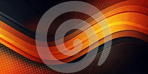 Orange and black abstract gradient dynamic background