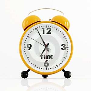 Orange and black alarm clock