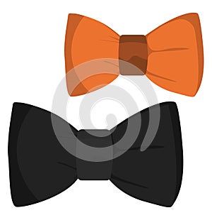 Orange and black bow ties, icon