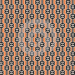 Orange And Black Retro Seventies Style Mid Century Background Pattern