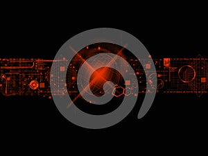 Orange and Black Tehnology Abstract Background