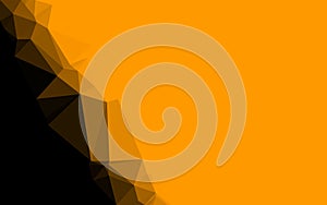 Orange, Black triangular low poly, Mosaic pattern Background, Vector illustration graphic, Creative Business, Origami style with g