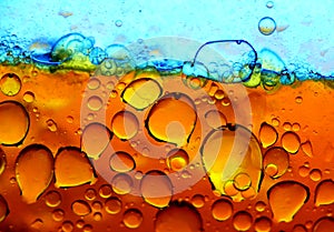 Orange and blue bubbles