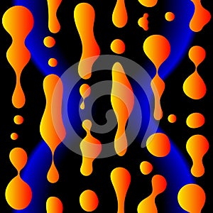 Orange and Blue Lava Lamp Background Pattern photo