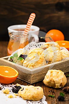 Orange and Blueberry Mini Scone Cookies