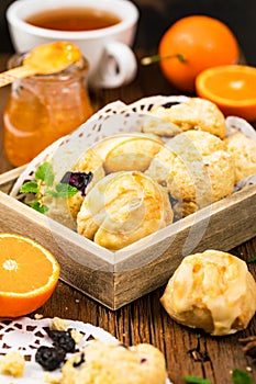 Orange and Blueberry Mini Scone Cookies