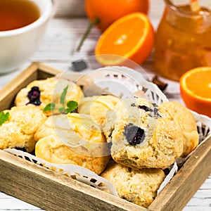 Orange and Blueberry Mini Scone Cookies