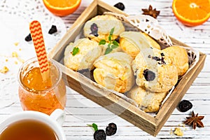 Orange and Blueberry Mini Scone Cookies