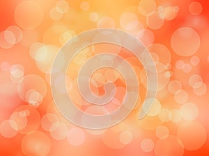 Orange bokeh blur background