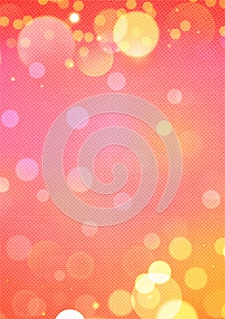 Orange bokeh vertical background with bright colorful design with vintage grunge background texture