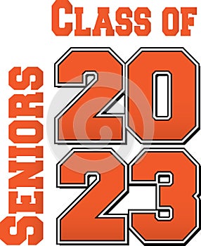 Orange Bold Class of 2023 Stacked Logo