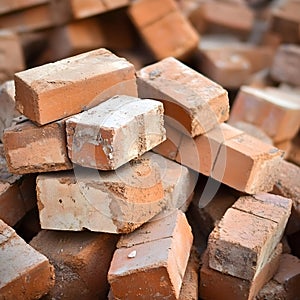 Orange Brick Masonry Bricklayer Construction Work Foundation architecture blocks