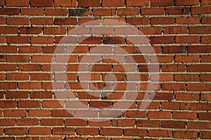 Orange brick pattern on house wall