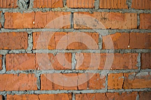 Orange brick wall texture background