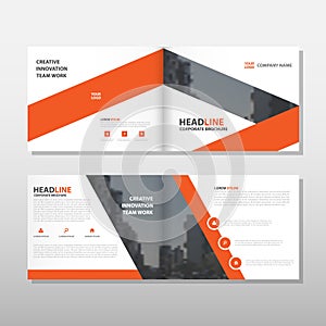 Orange Brochure Leaflet Flyer annual report template design, book cover layout design, abstract business presentation template