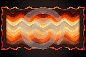 an orange and brown chevron pattern on a black background