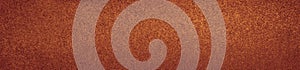 Orange brown rust texture. Old rough metal surface. Rusty background with space for design. Web banner.