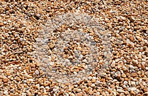 Orange and brown stone gravel