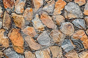 Orange and brown stone wall background