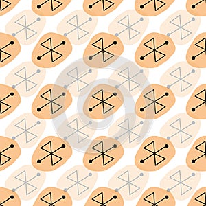 orange bubble abstract magic pattern 08