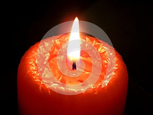 Orange Burning Candle
