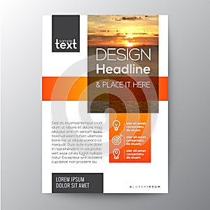 Orange Business brochure template design