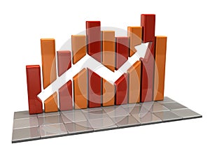 Orange business graph