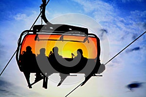 Orange cableway