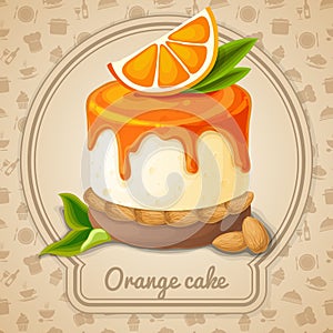 Orange cake emblem