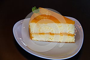 Orange cake with orange topping