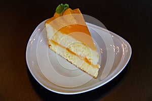 Orange cake with orange topping