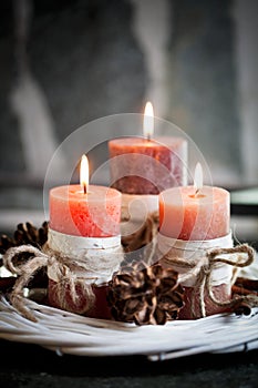 Orange candles