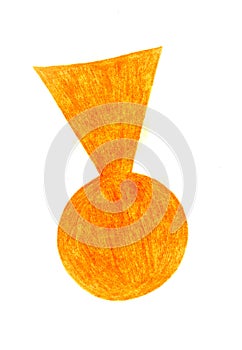 Orange candy on a white background