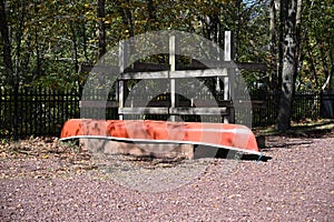 Orange Canoe on Rack