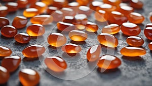 Orange carnelian stones.