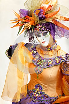 Orange carnival mask