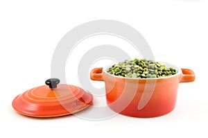 Orange casserole with split peas